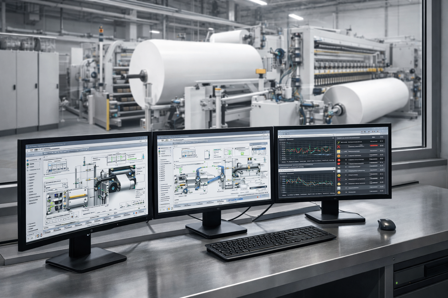Automatización industrial con tablero, HMI y proceso integrado
