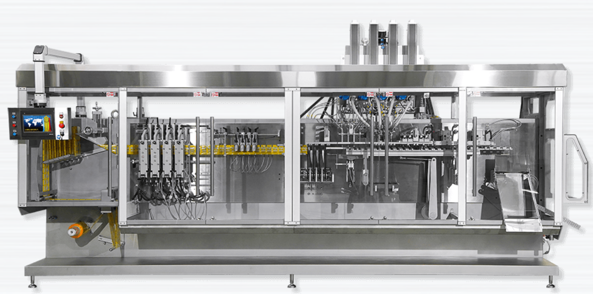 Maquinaria horizontal flow pack para empaque industrial continuo