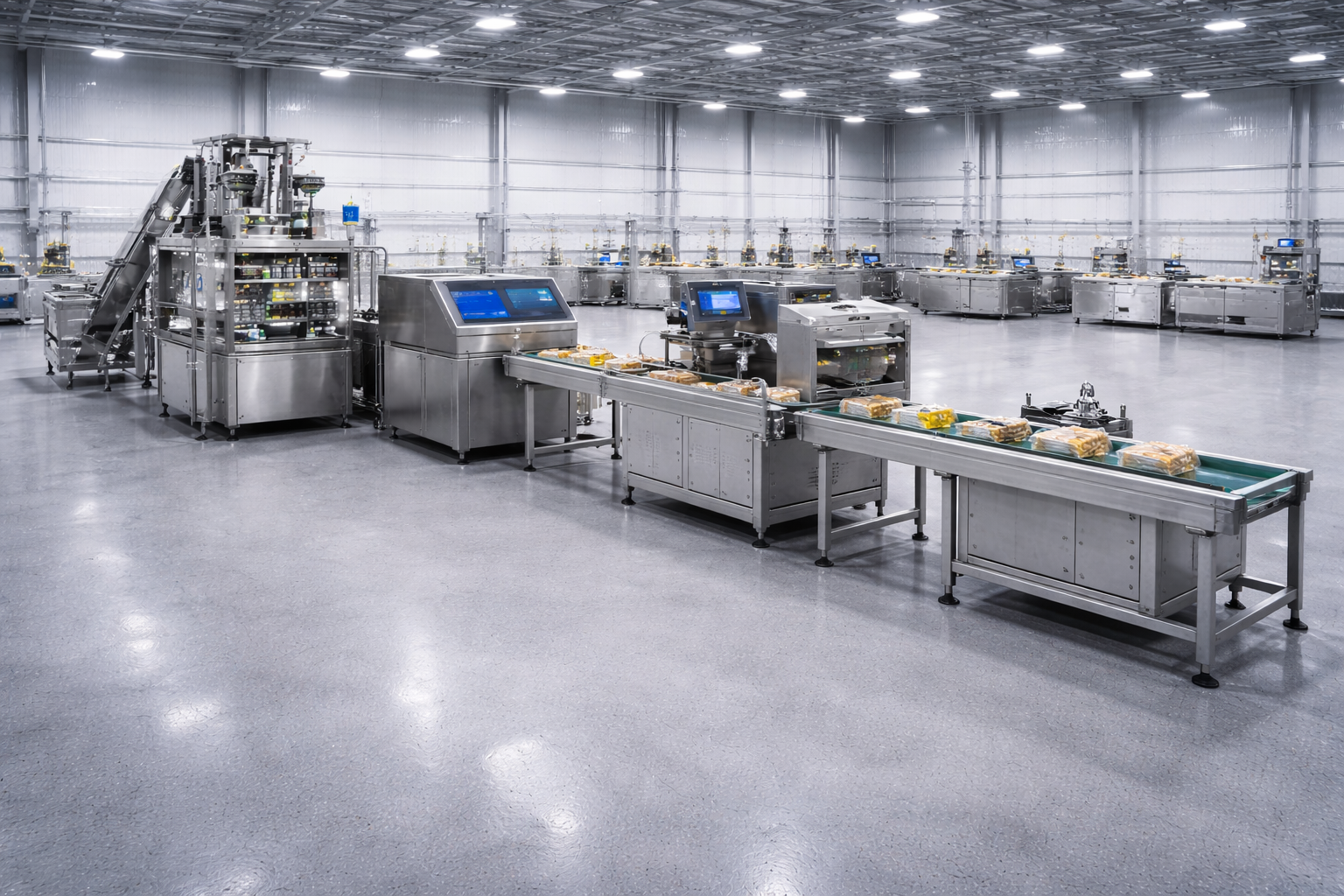 Integración, ajuste y soporte técnico de línea de maquinaria industrial
